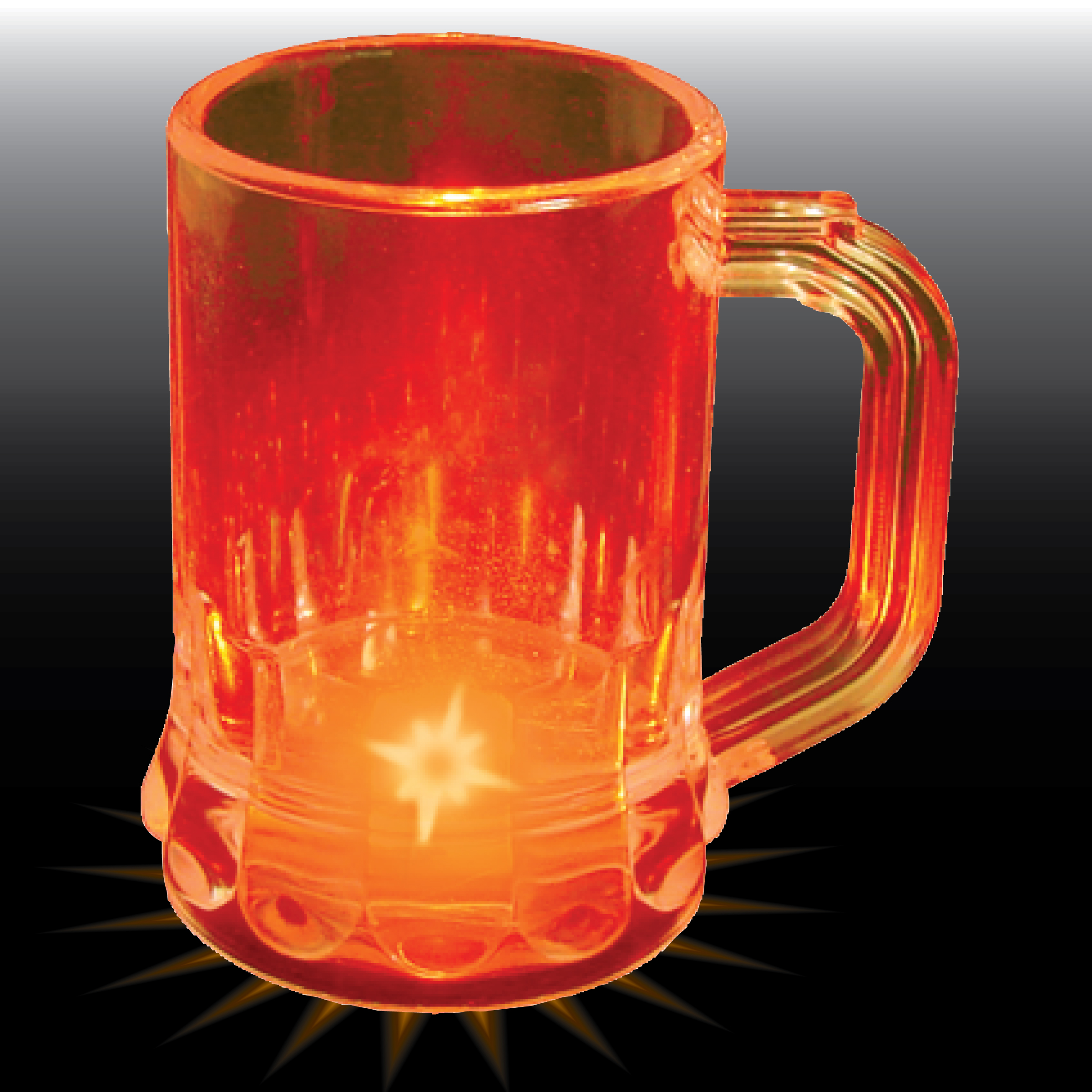 1.25oz Light Up Plastic Fluted Mini Mug with Handle 12