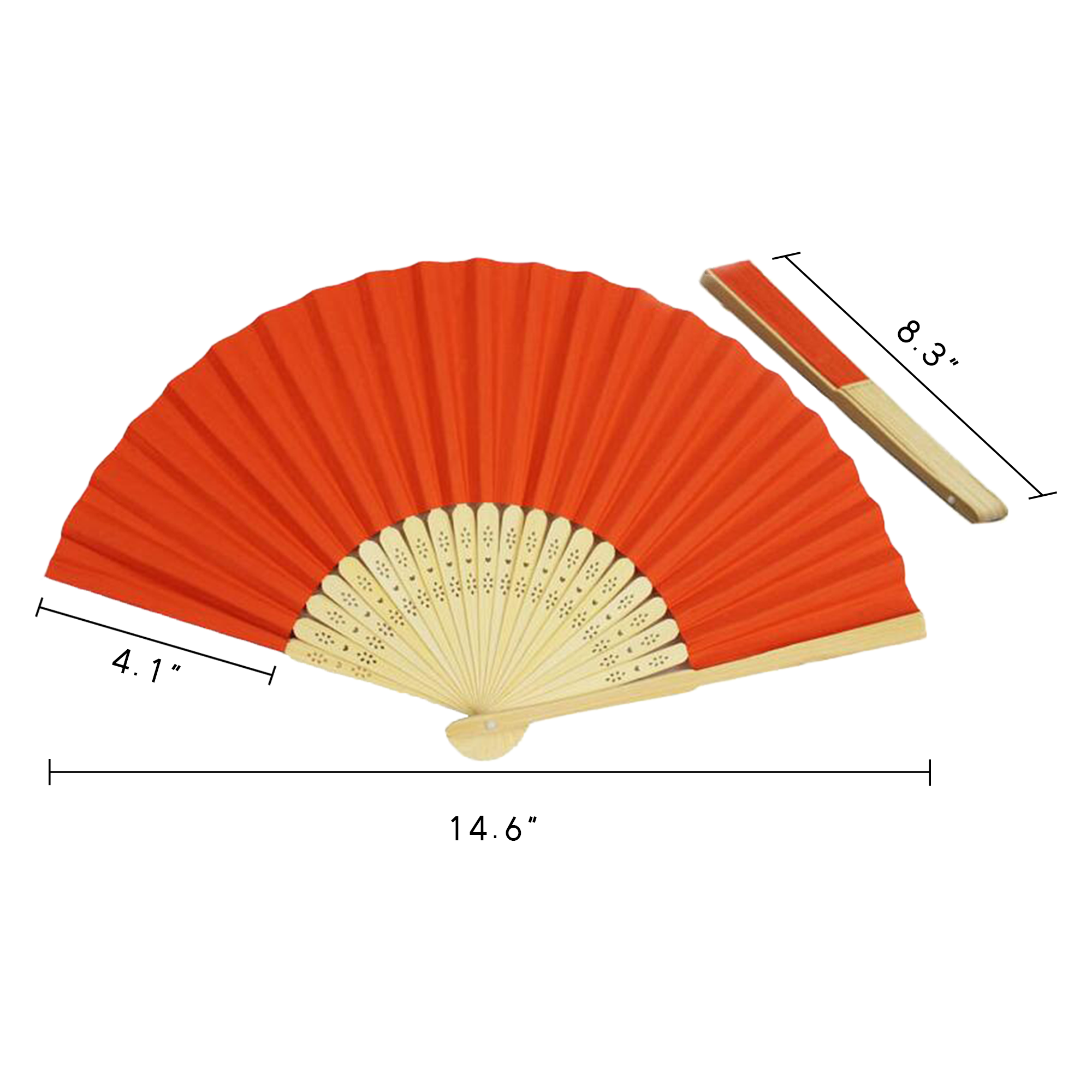 2-Sided Foldable Bamboo Hand Fan 3