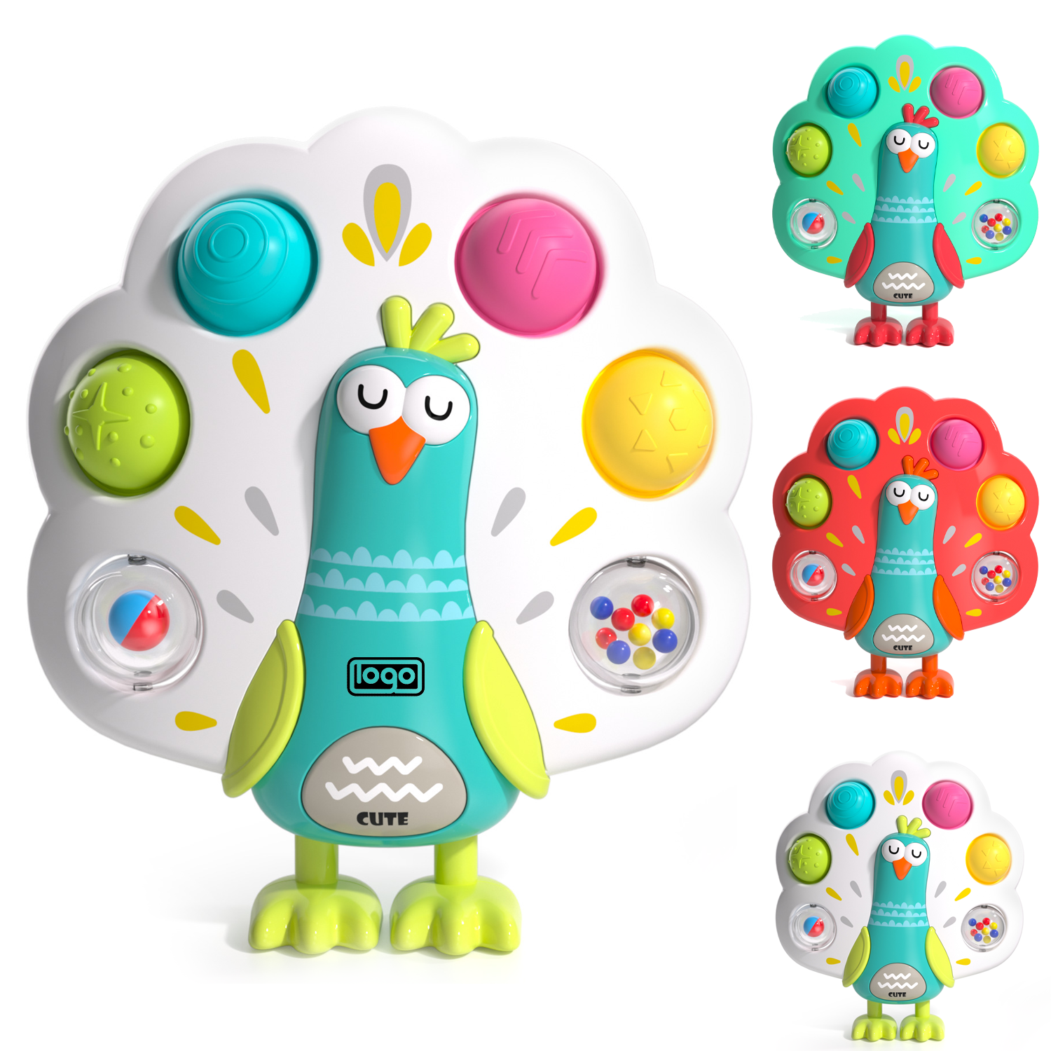 Baby Peacock Bubble Montessori Sensory Toys
