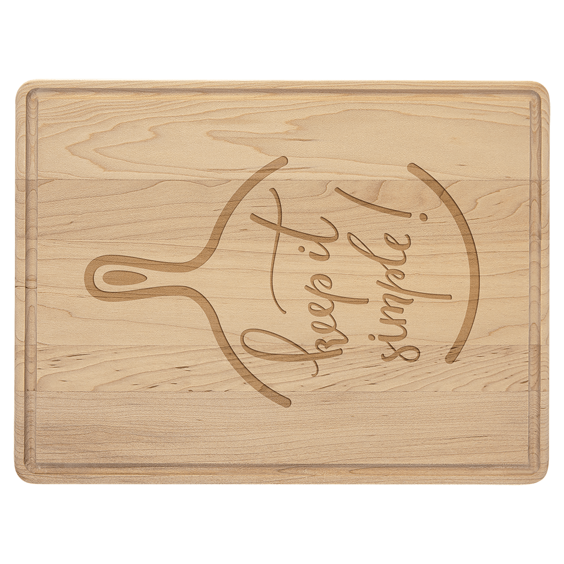 11 1/2" x 8 3/4" Maple Cutting Board with Drip Ring 1
