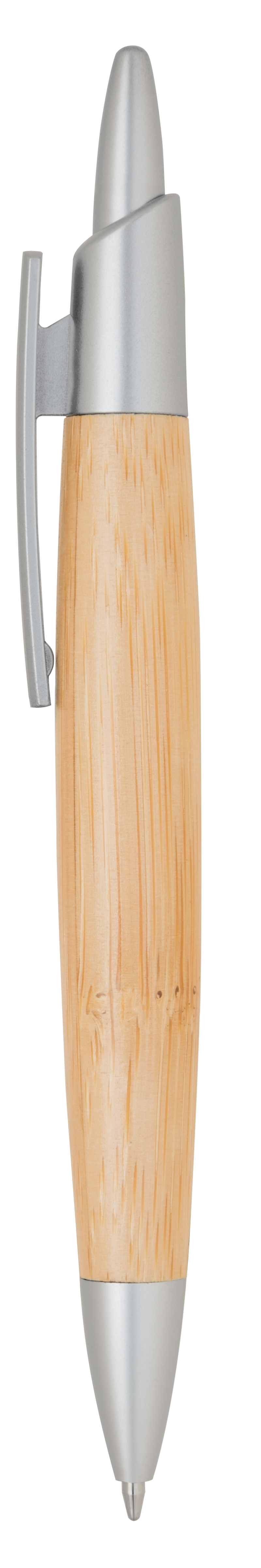 Bamboo-I Retractable Eco-Friendly Pens with Silver Trims 2