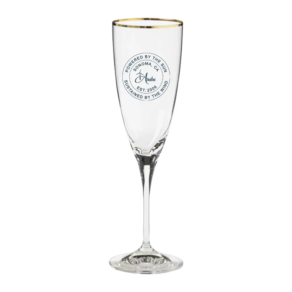 5.75oz. Gold Rimmed Champagne Flute 2