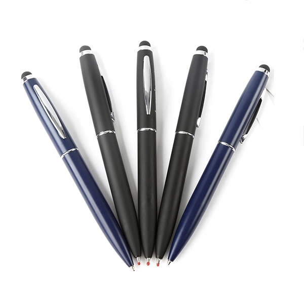 Metal twist action ballpoint pen with stylus 3