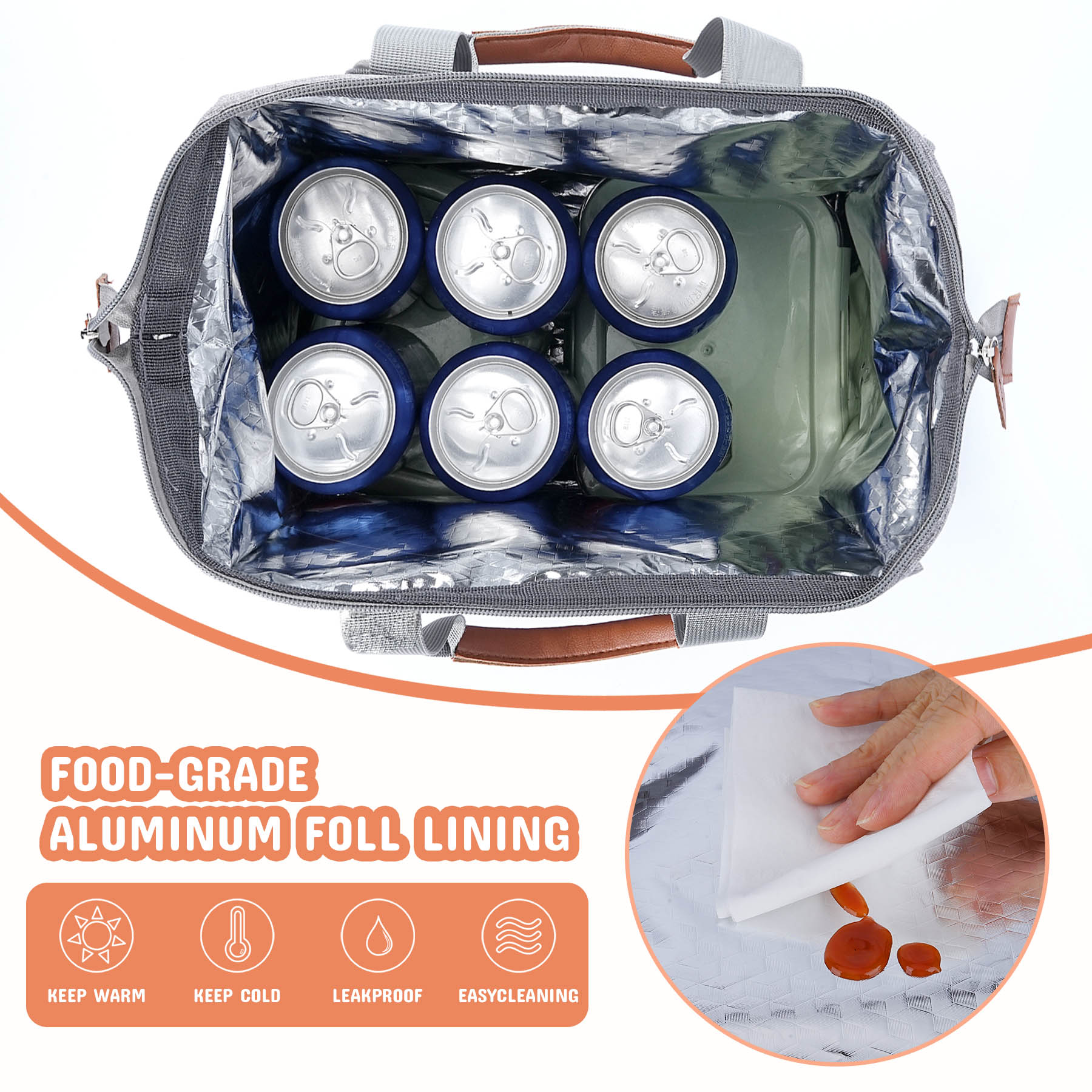 Smile Insulated Lunch Box Cooler Bag 16