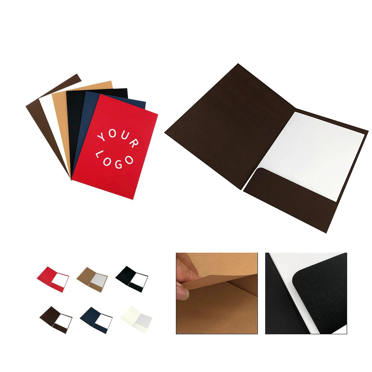 Kraft Paper Folder A4 Cardboard Durable 2