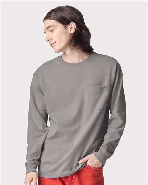 Unisex Super Heavyweight Long Sleeve Pocket Tee - 9410 43