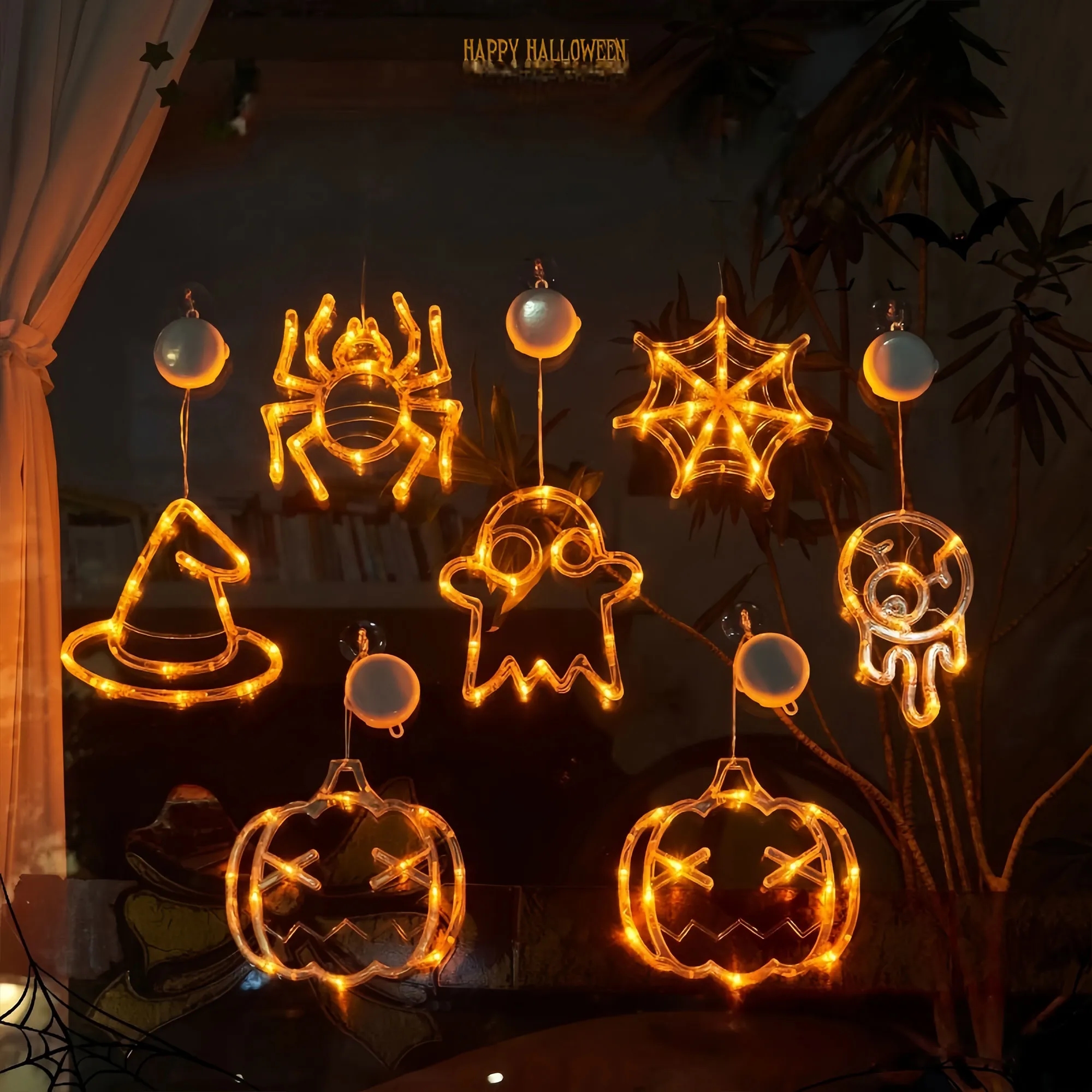 Festive Halloween LED Suction Cup Lights For Decoration 12