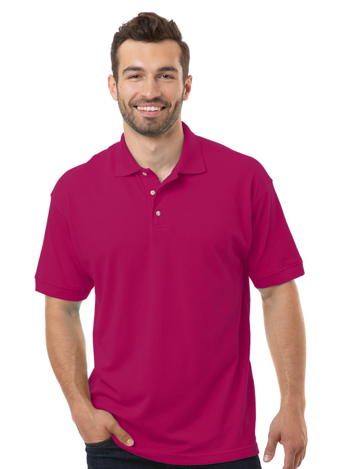 Blue Generation - Men's Pocketless Superblend Short Sleeve Polo 82