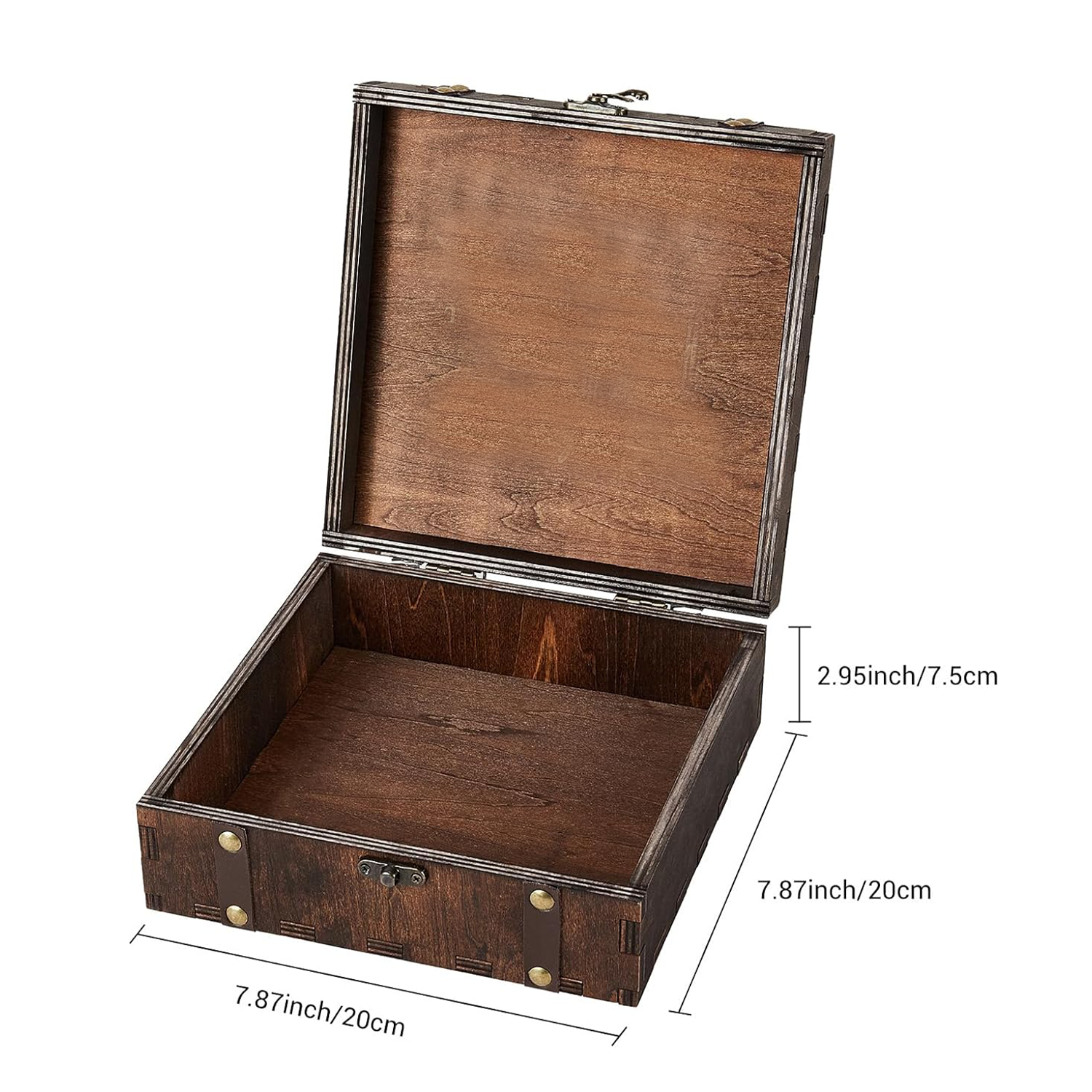 Wooden Square Keepsake Box w/ Lid 4