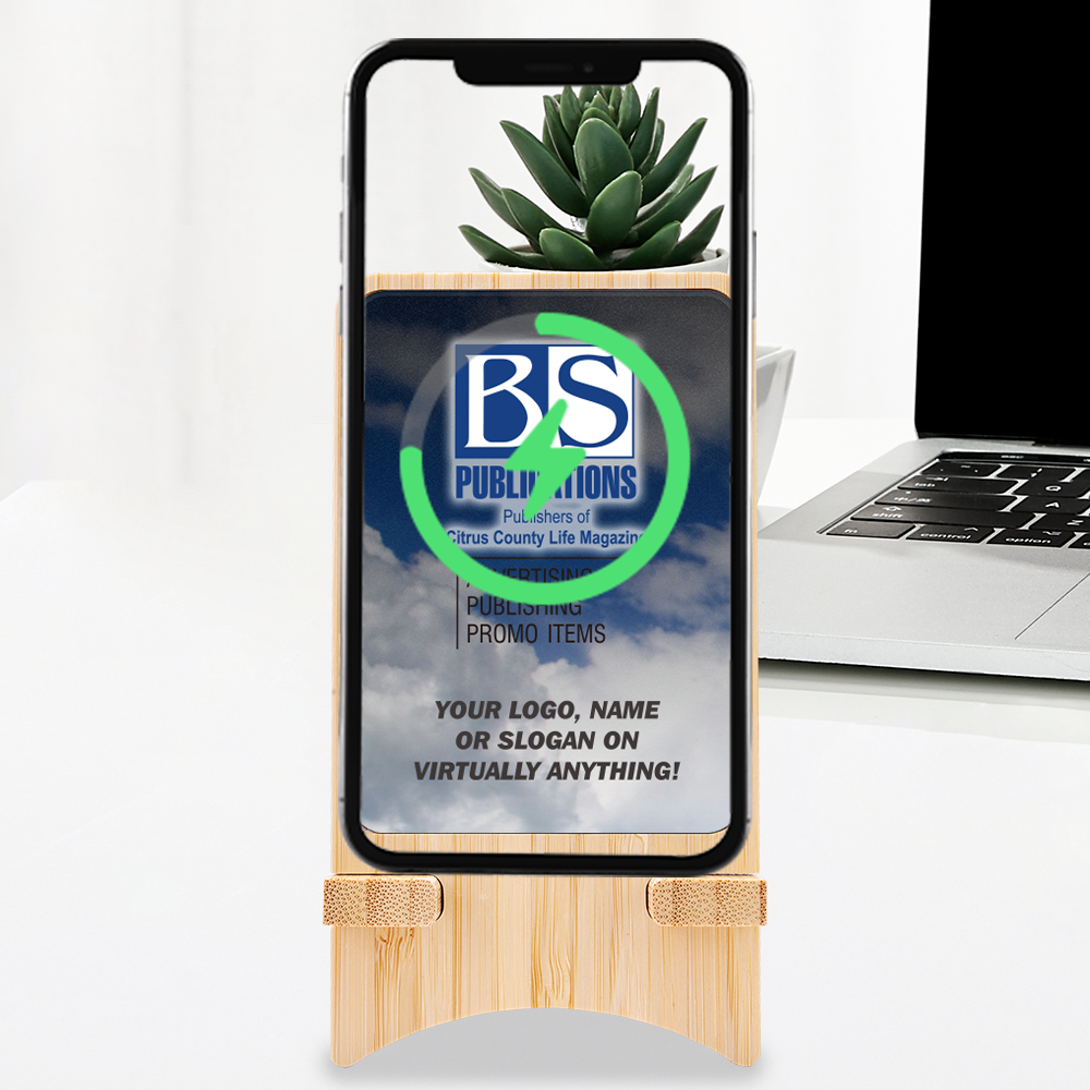 Full color Light-up Bamboo Wireless Charger Stand 13