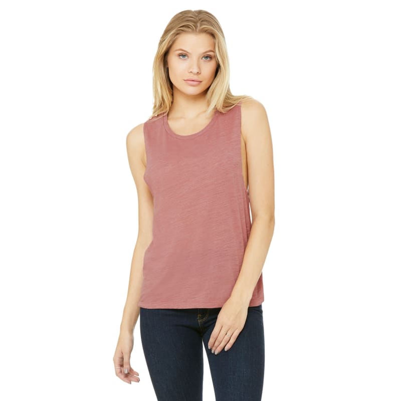Bella Ladies Flowy Scoop Muscle Tank 3