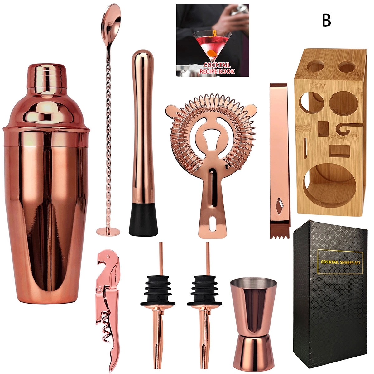 10Pcs Cocktail Shaker Set 3