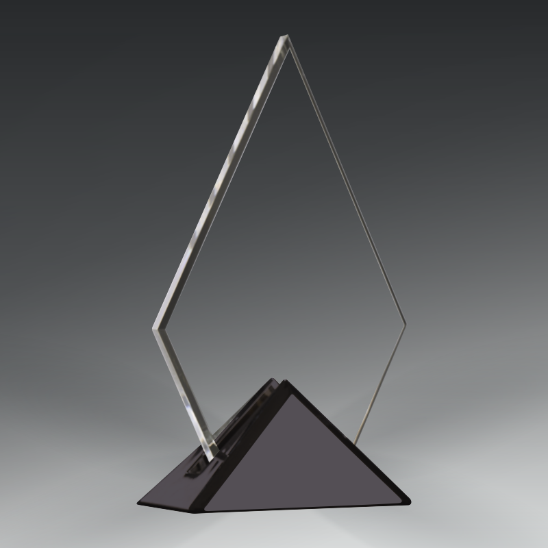 Acrylic Triangle in Metal Base 6