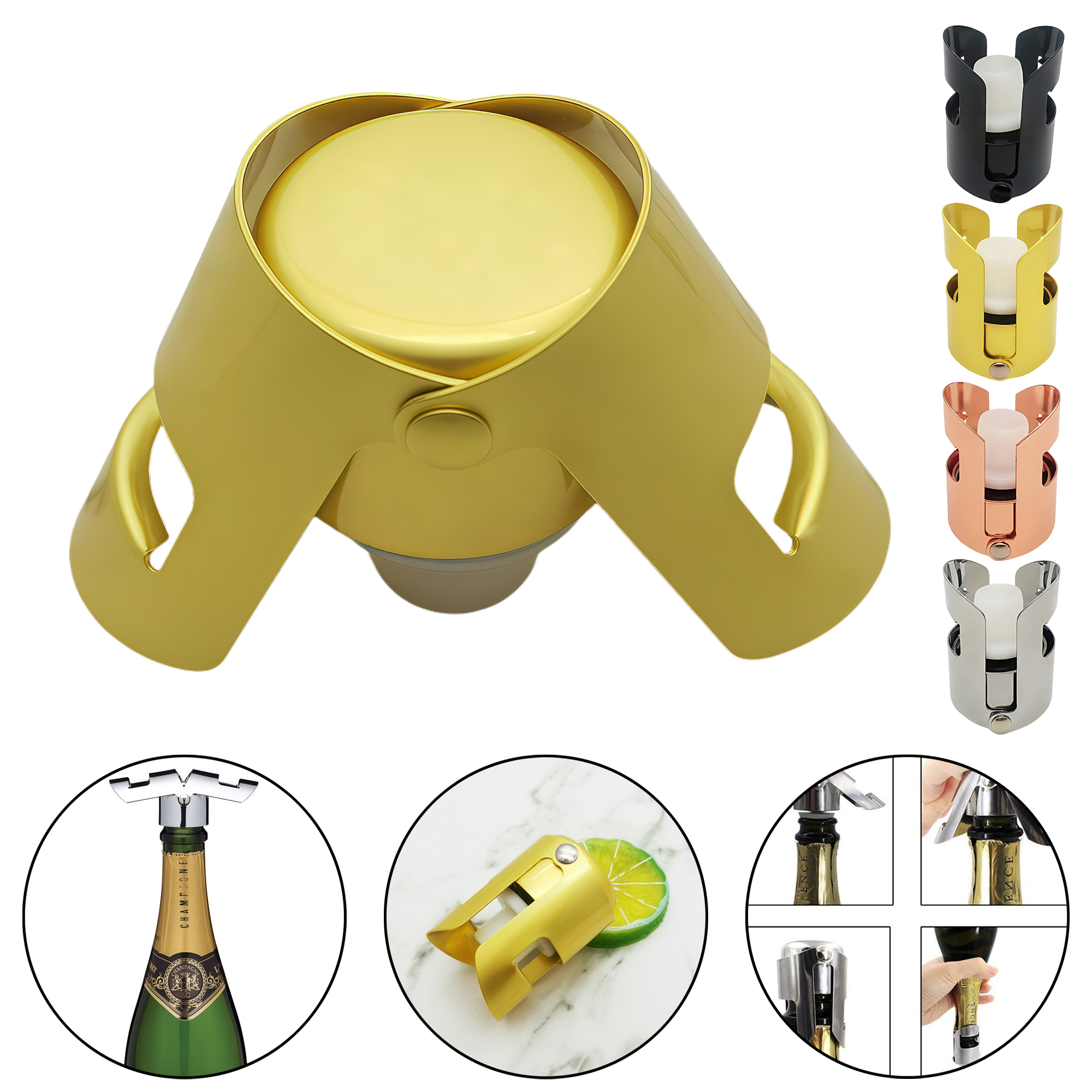 Stainless Steel Wine Champagne Stoppers 4