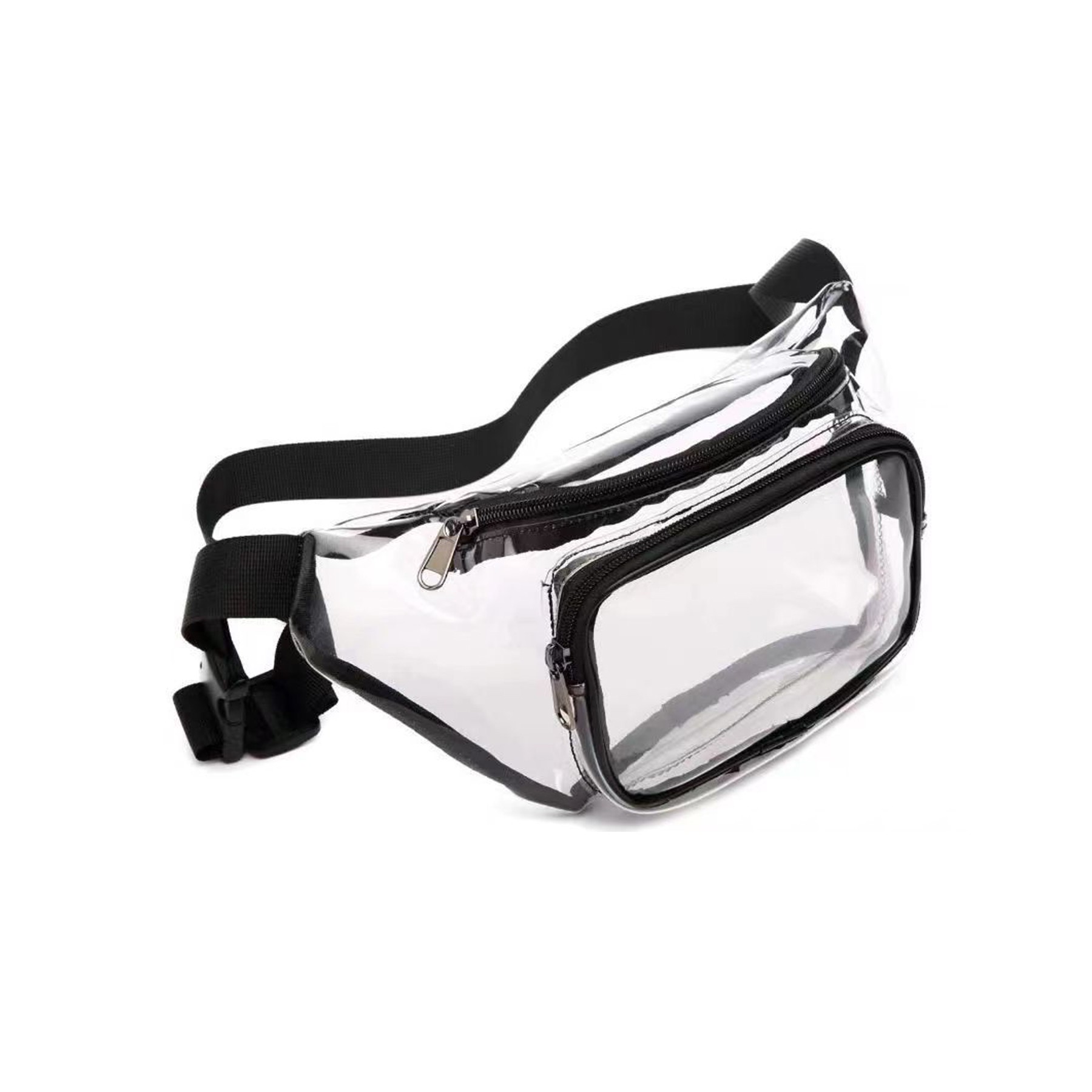 Unisex PVC Clear Fanny Pack With 2 Pockets 7