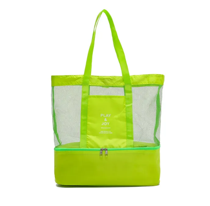 Mesh Beach Tote Bag With Cooler 4