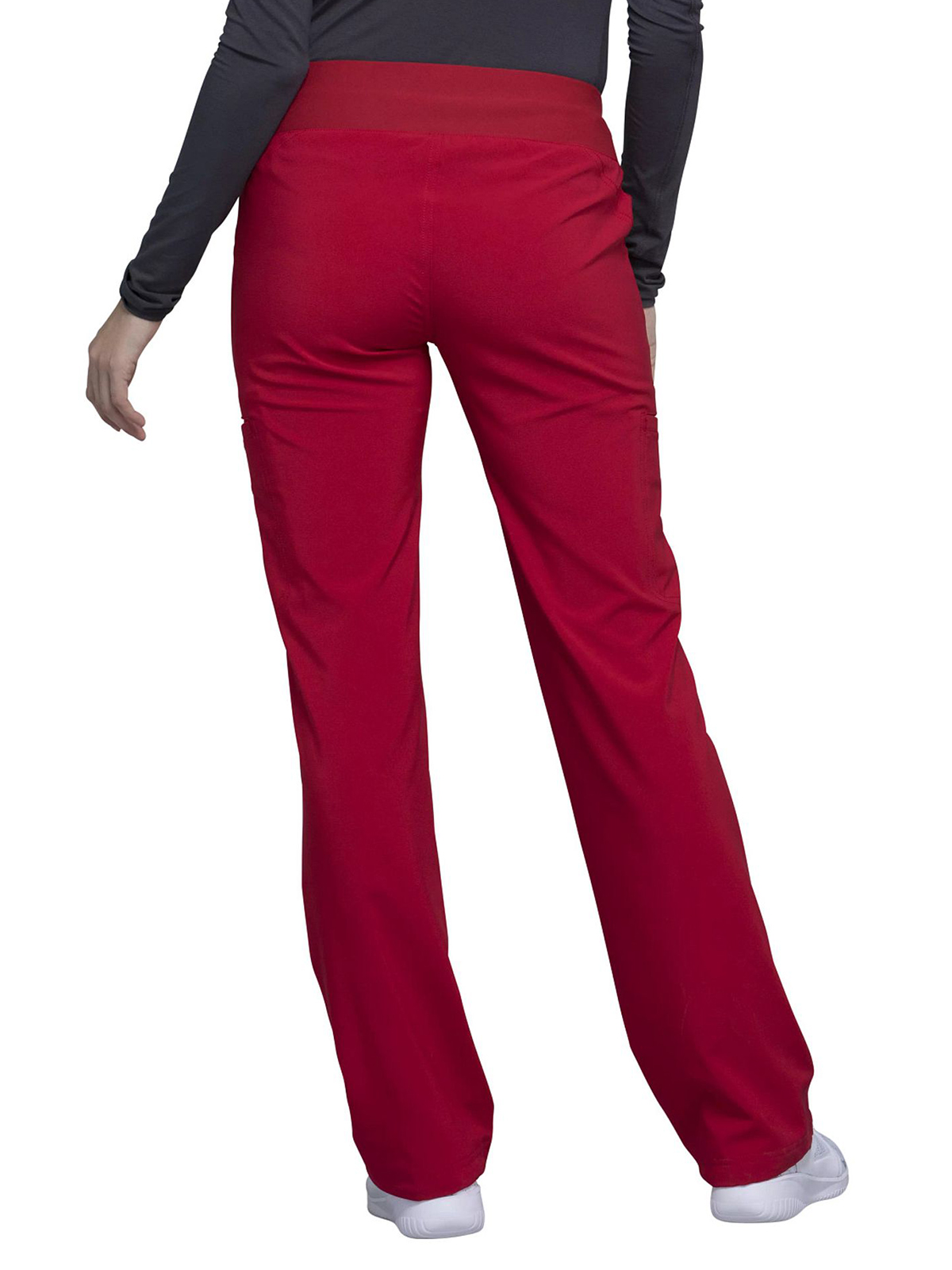 Cherokee - iFlex - Mid Rise Straight Leg Comfort Knit Waistband Pull-on Pant 29
