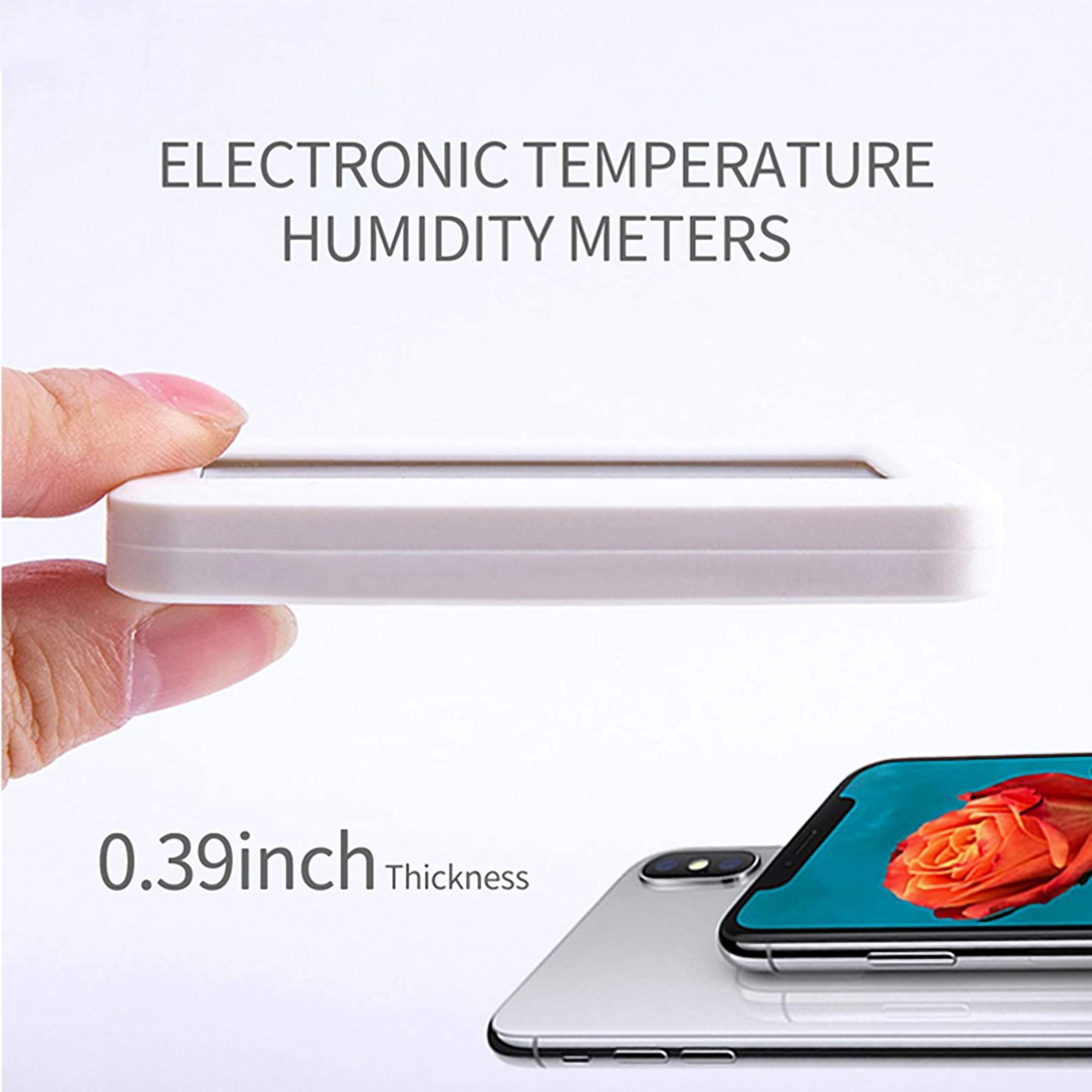 Single Button Digital Hygrometer w/Thermometer 2