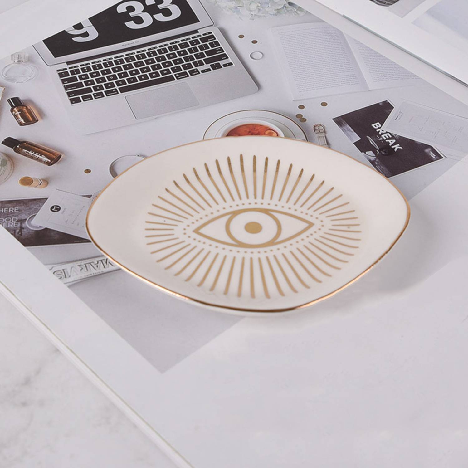 Small Decorative Ceramic Jewelry Tray 3