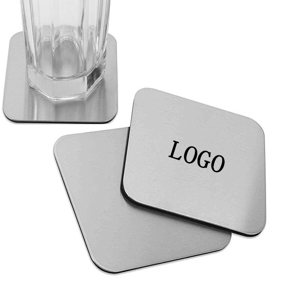 Stainless Steel Square Beverage Coaster 2