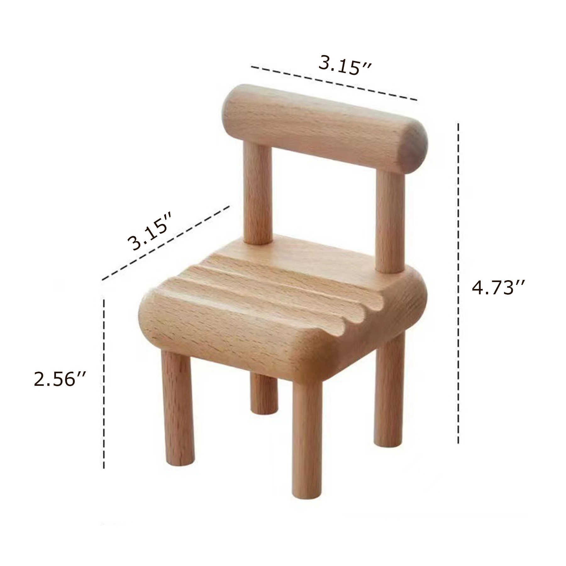 Mini Wooden Chair Shaped Phone Holder 2
