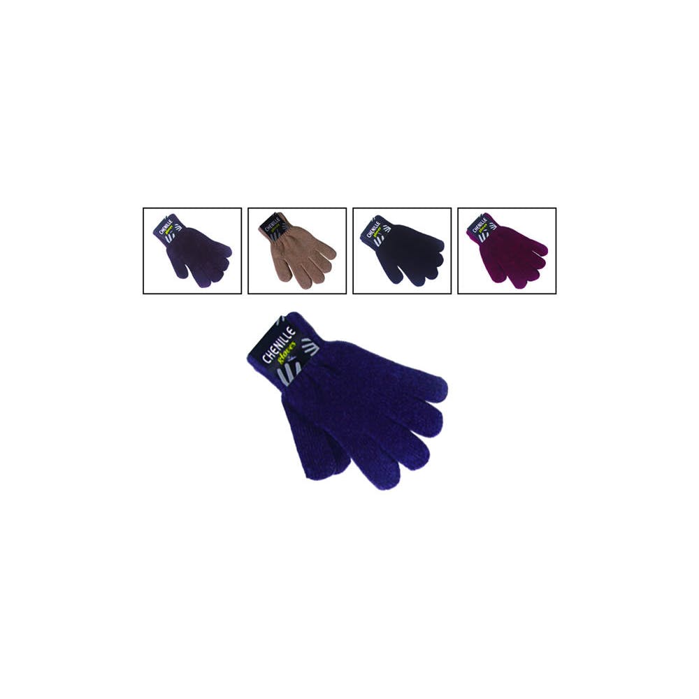 Women's Chenille Gloves Assorted 2