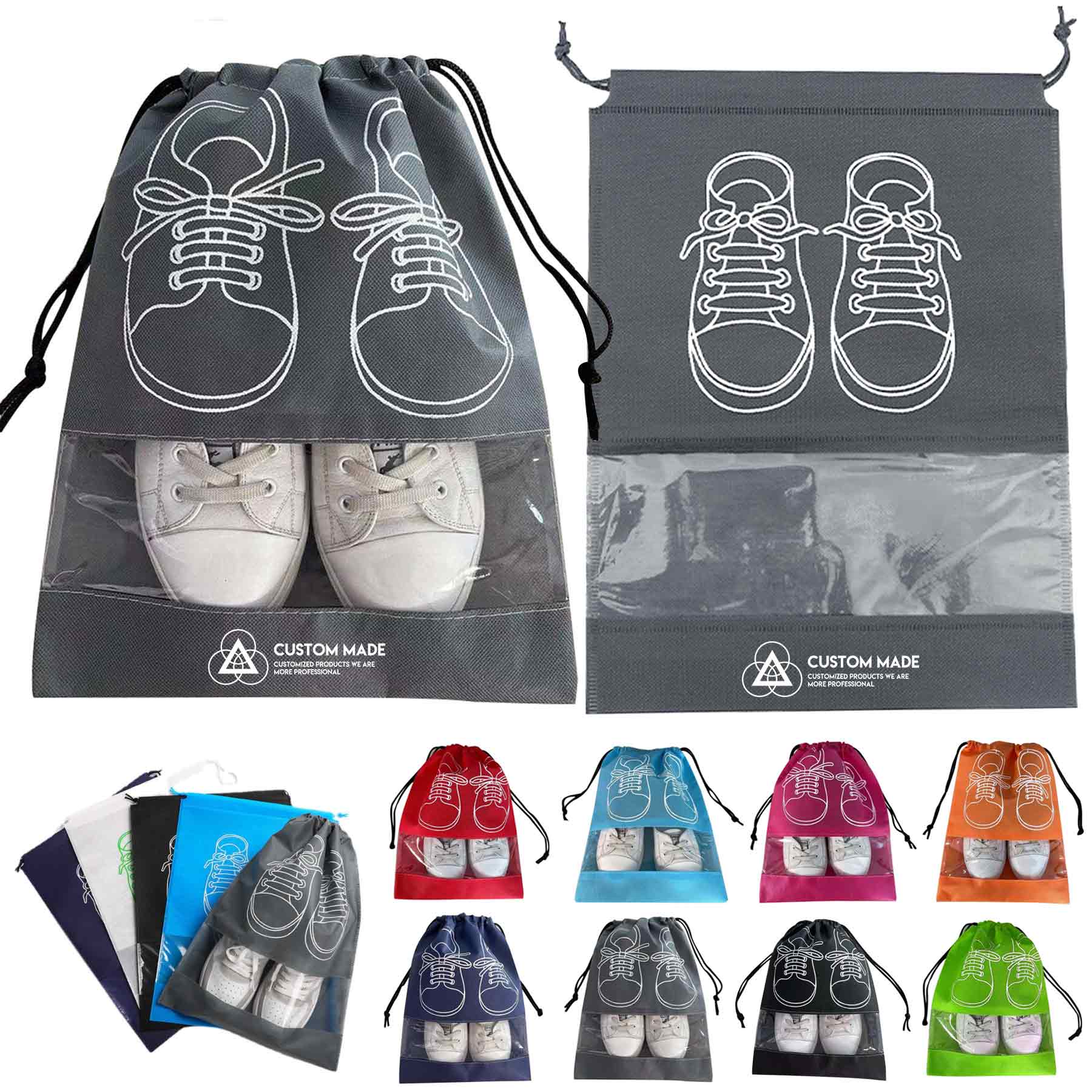 Non-Woven Travel Drawstring Shoes Bag 2