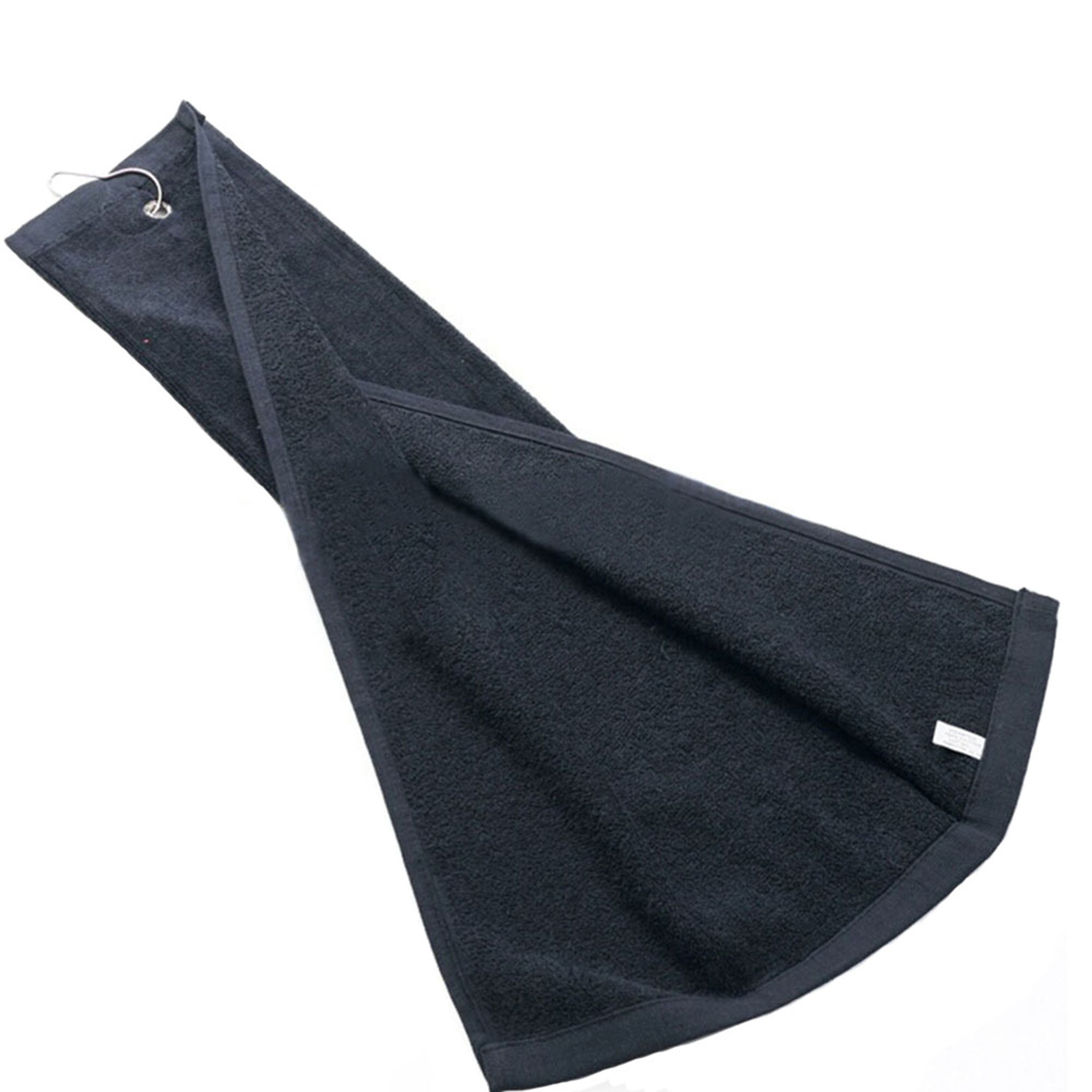 Embroidered Trifolded 480GSM Premium Velour Golf Towel 5