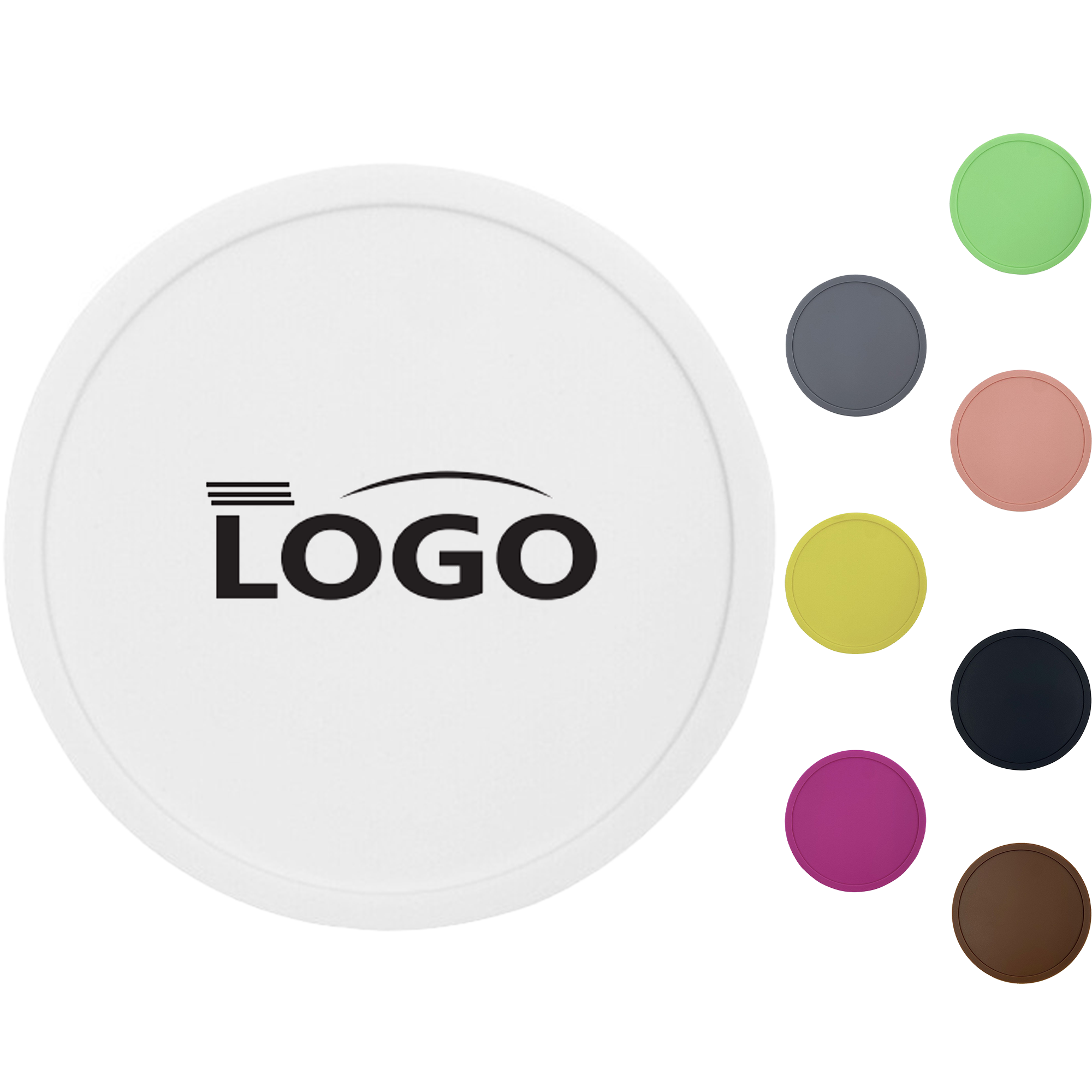 Classic Round Silicone Coaster Set 3