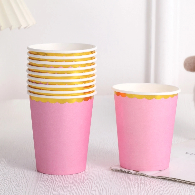 9 oz Disposable Party Picnic Beverage Ice Cream Paper Cup 5