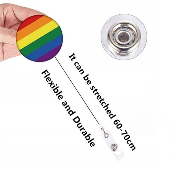 Rainbow Reel Retractable ID Badge Holder 3