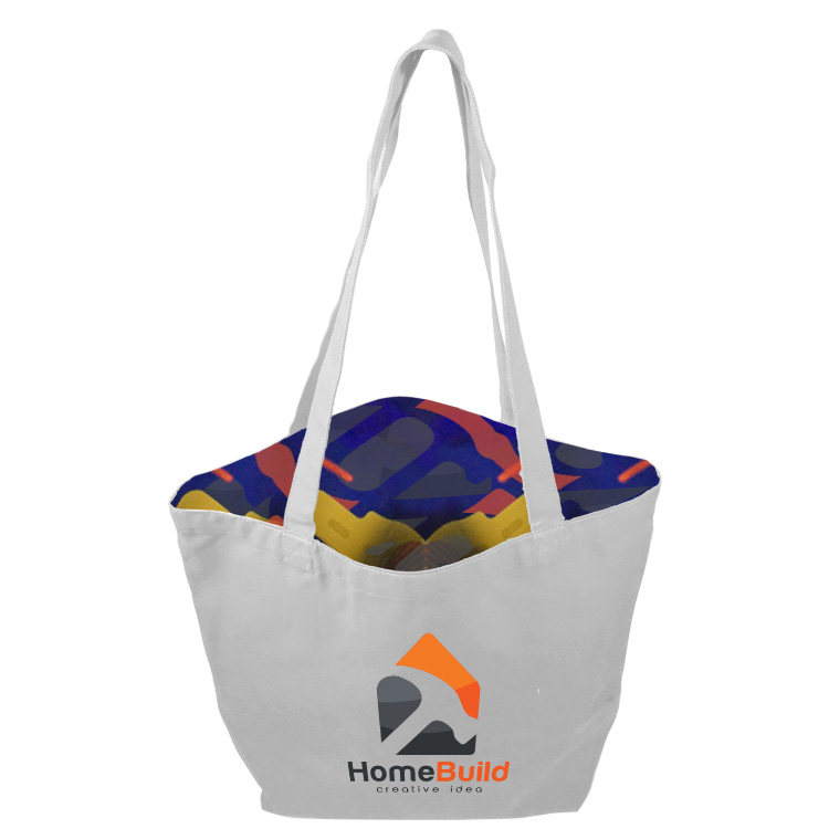 Reversible White Cotton Tote 2