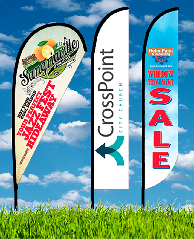 Zoom 4 Flag w/ Stand - 13ft Double Sided Graphic 4