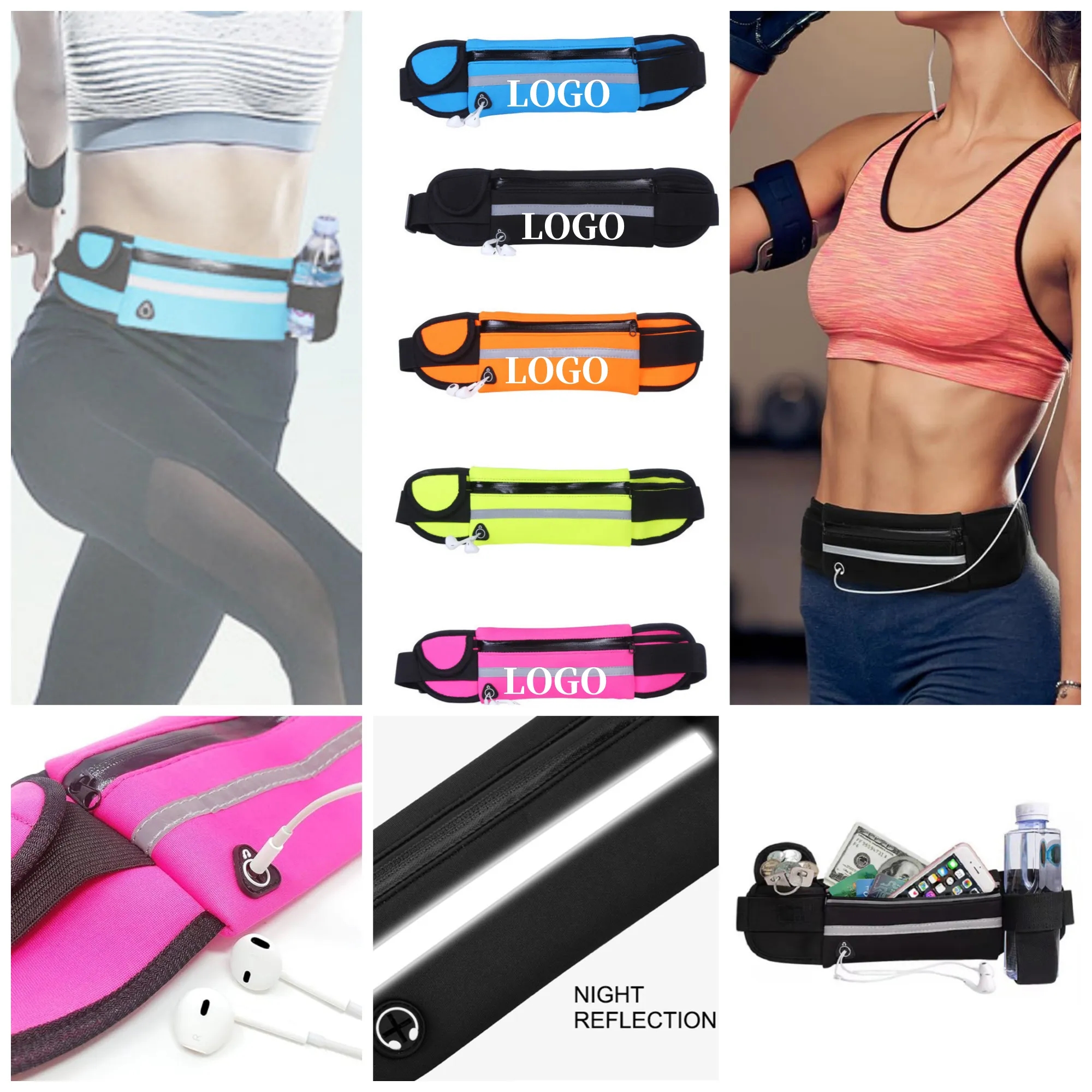 Running Belts Waterproof Fanny Pack Waist Pouch 10