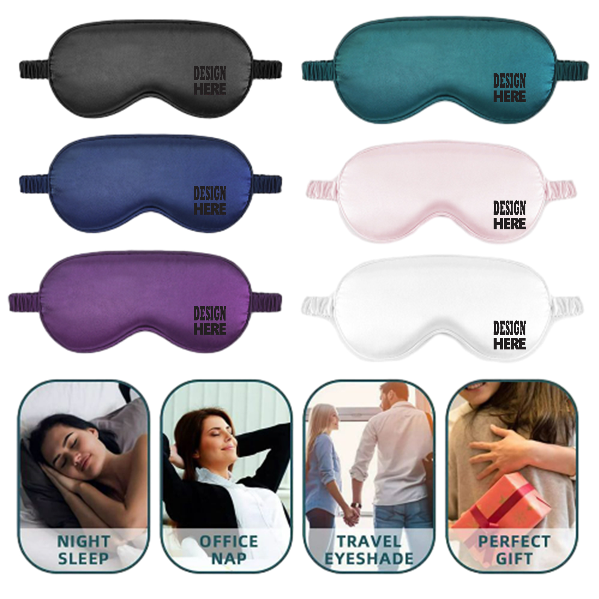 Double Sided Silk Like Blackout Eye Mask 2