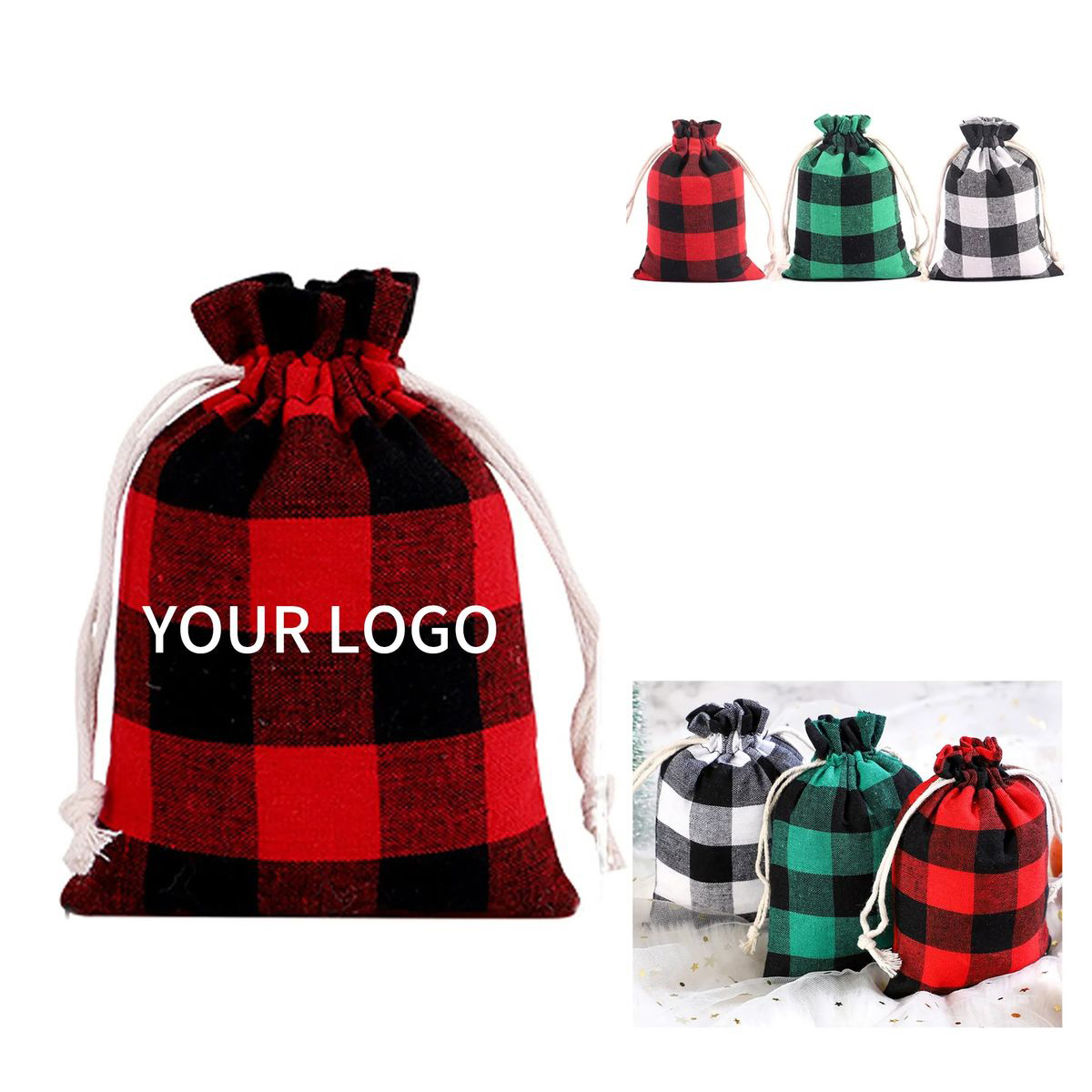 Natural Cotton Gift Pouch with Drawstring Closure 5