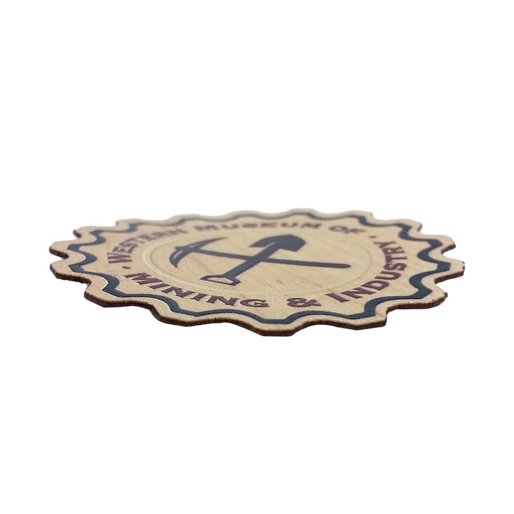 Laser Etched Cherry Wood Stickers 7