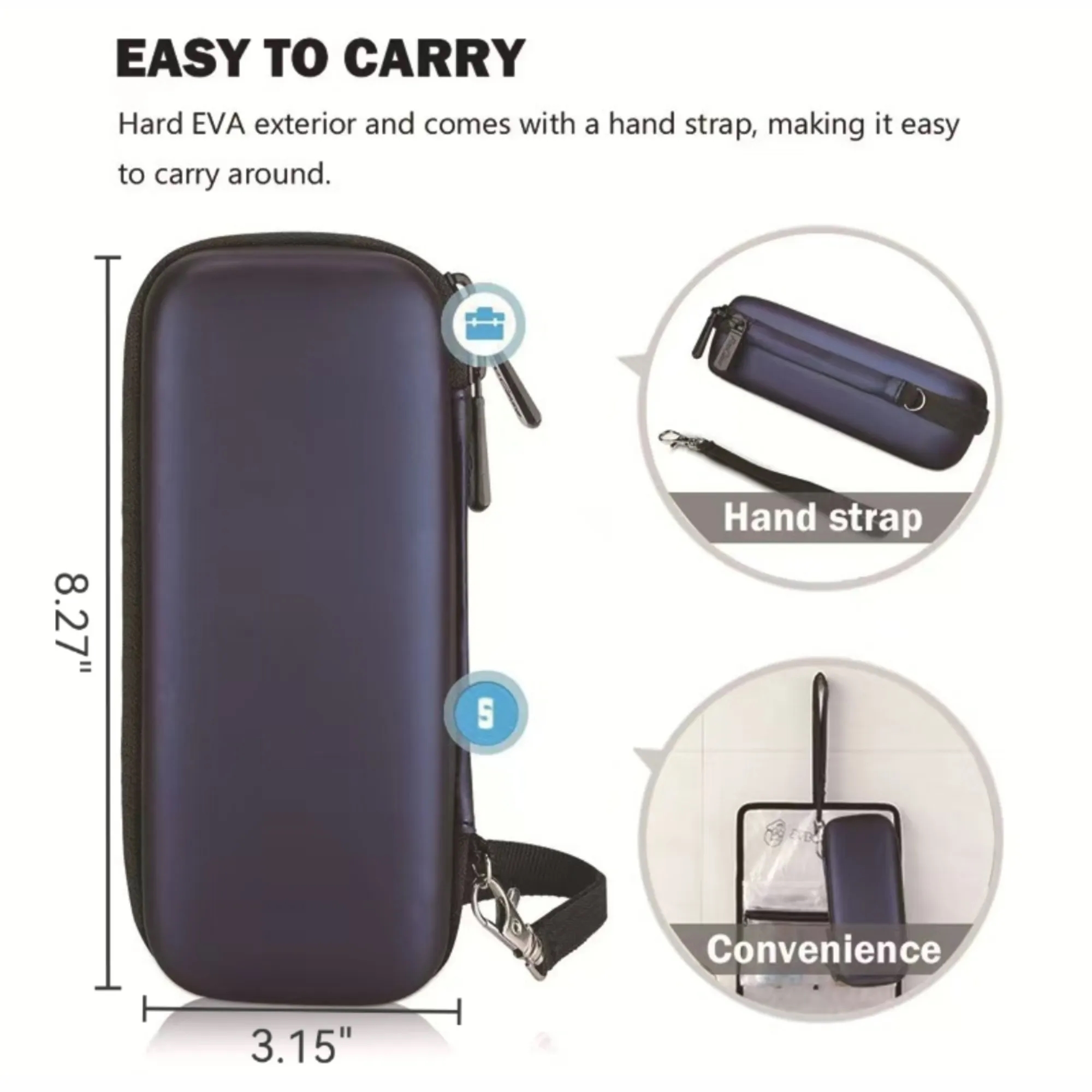 Shaver Storage Case, Portable Shockproof EVA Travel Bag 3