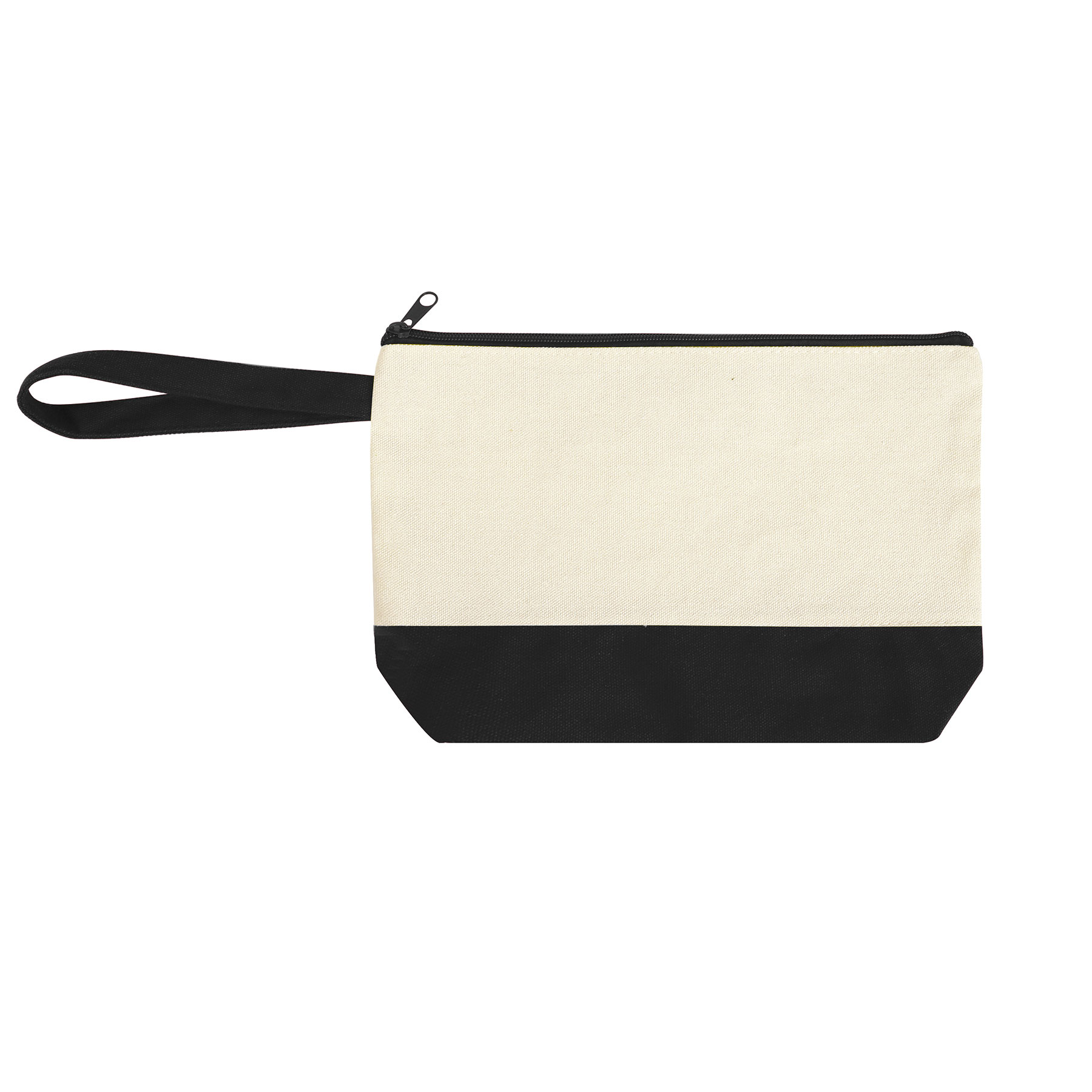 Zippered Cotton Canvas Cosmetic Pouch 6