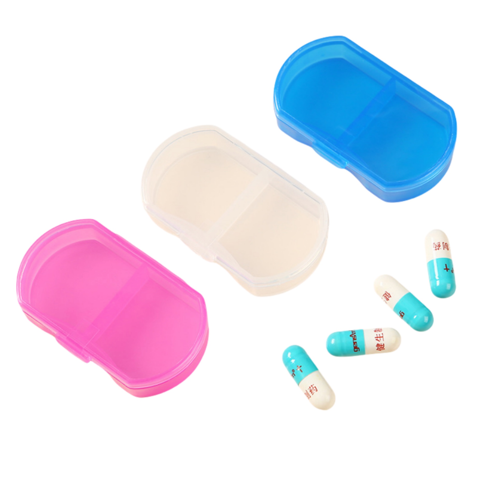 Small Pill Organizer with 2 Compartments 8