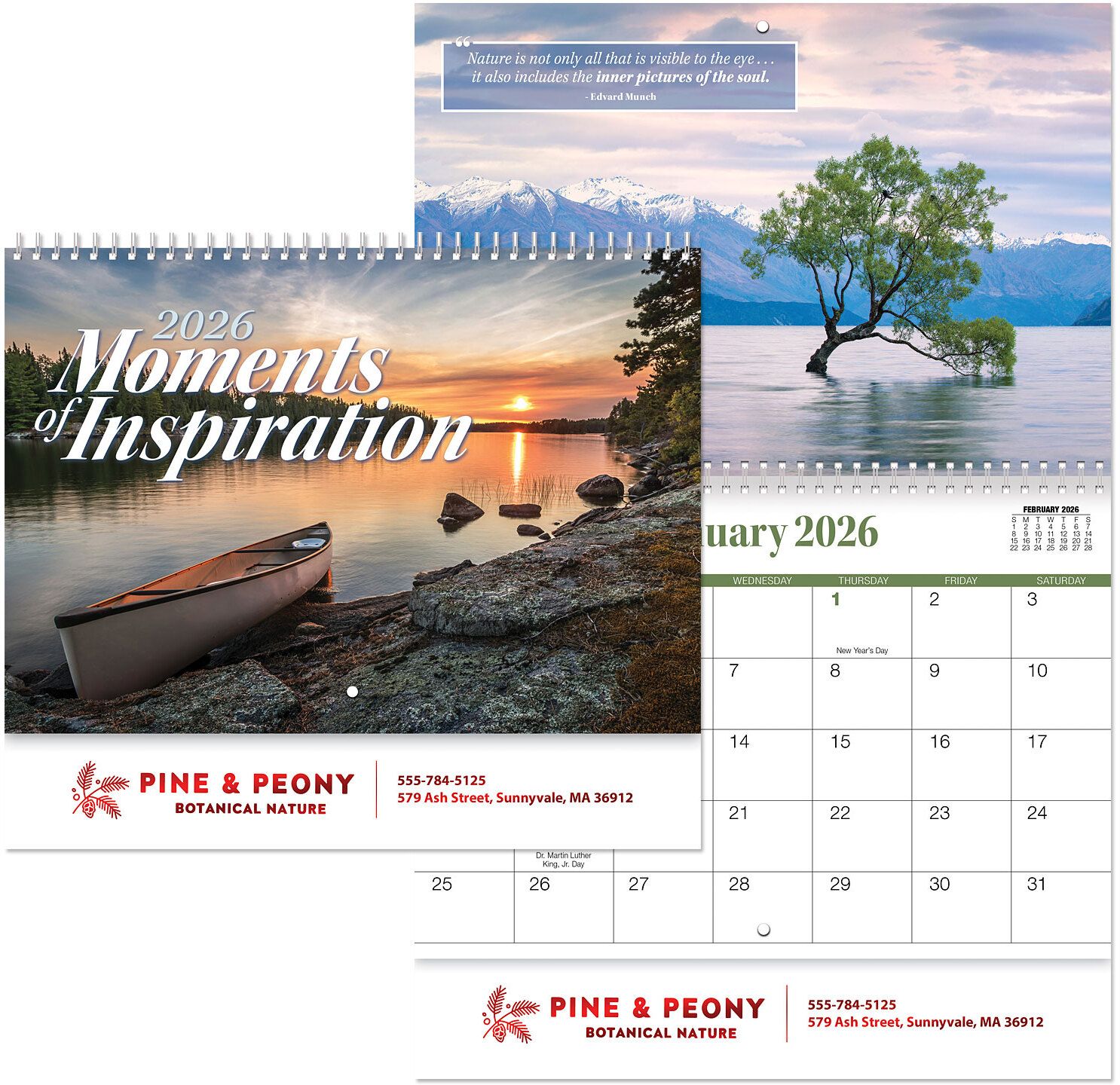 MOMENTS OF INSPIRATION SPIRAL WALL CALENDAR 2