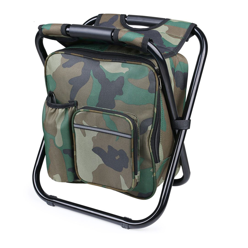 Outdoor Folding Backpack Insulated Cooler Chair 10