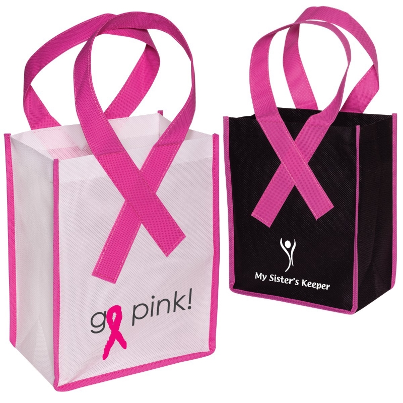 Breast Cancer Awareness Pink Grocery Tote Bag 2