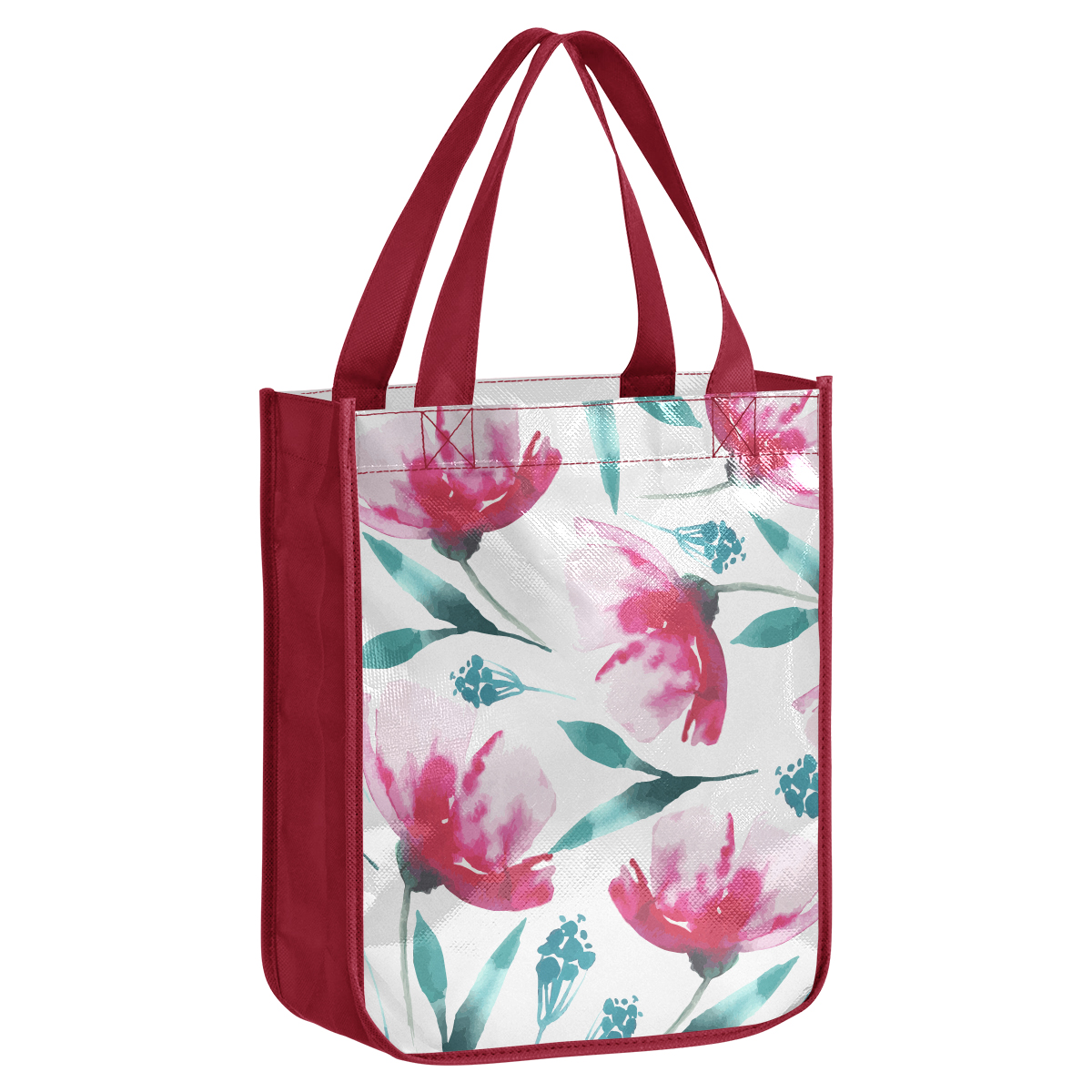 Custom 105gsm Laminated Tote Bag with Round Corner (12'' L x 16'' W x 6'' H) 13