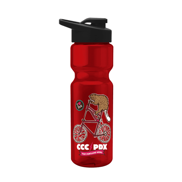 Blazer 28oz Transparent Bike Bottle w/Drink-thru Lid 99