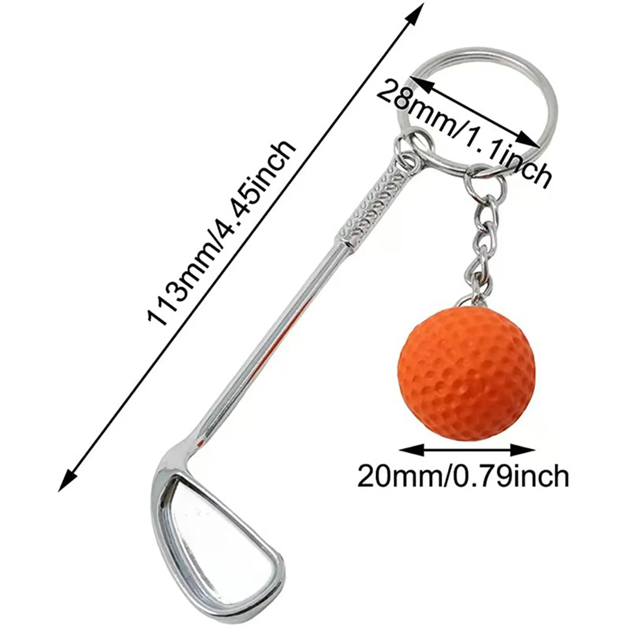 Metal Golf Keychain Pendant Gift Crafts 3