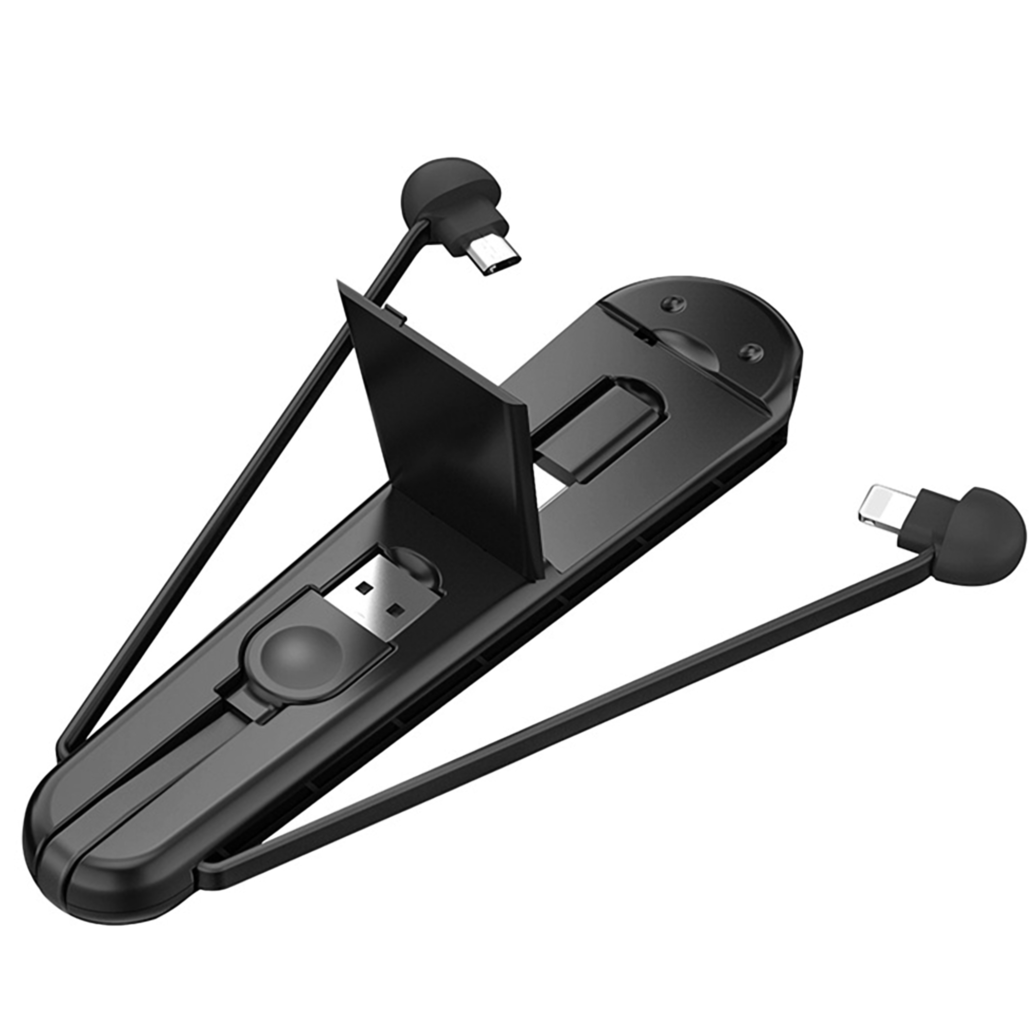 Universal Plastic Phone Holder with 3-in-1 Charging Cable 5