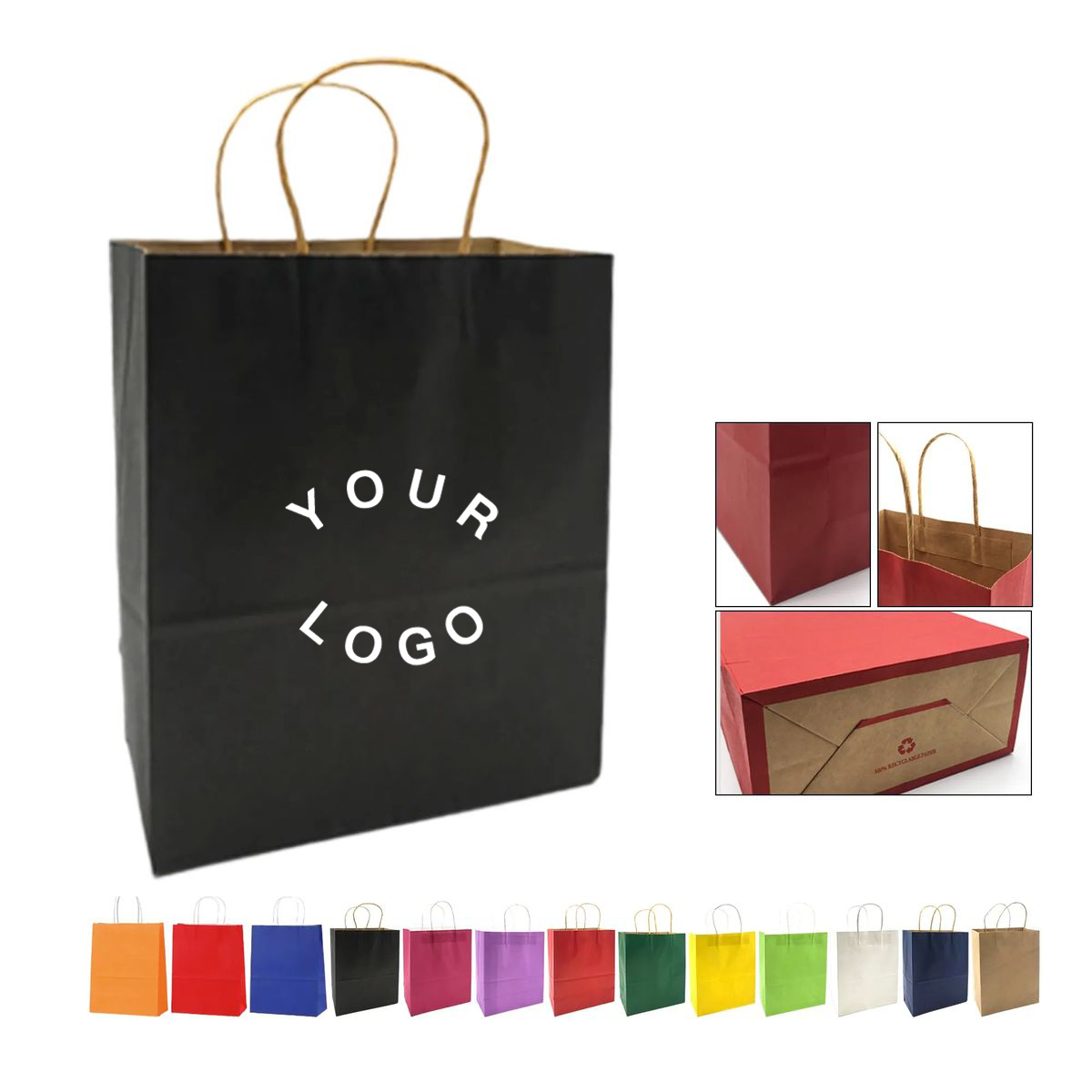Small Kraft Paper Gift Bag 6x3.2x8.3 2