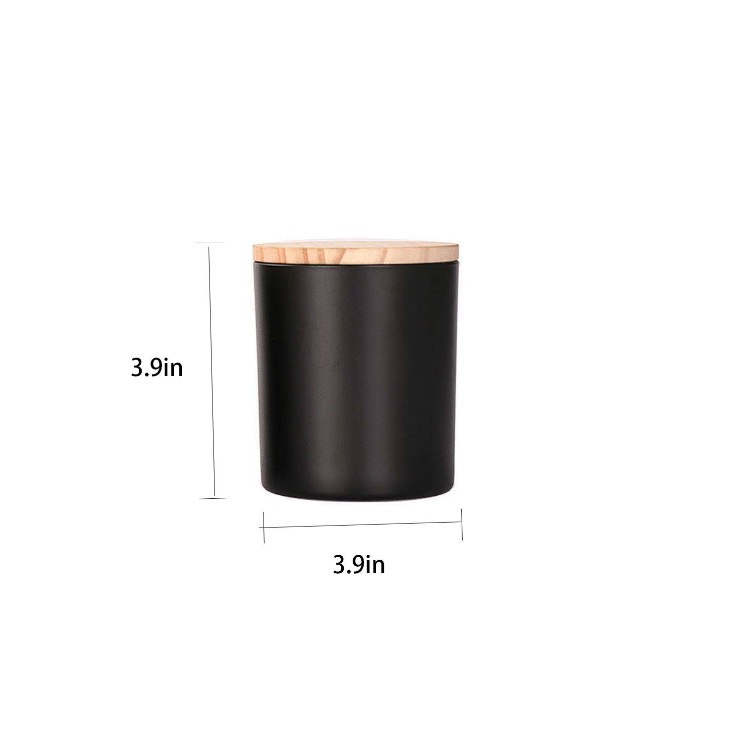 Simple Wooden Covered Glass Empty Cup Candle Holder 5