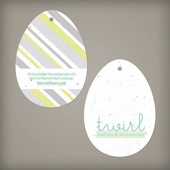 Double-Sided Egg Shape Seed Paper Tags 3